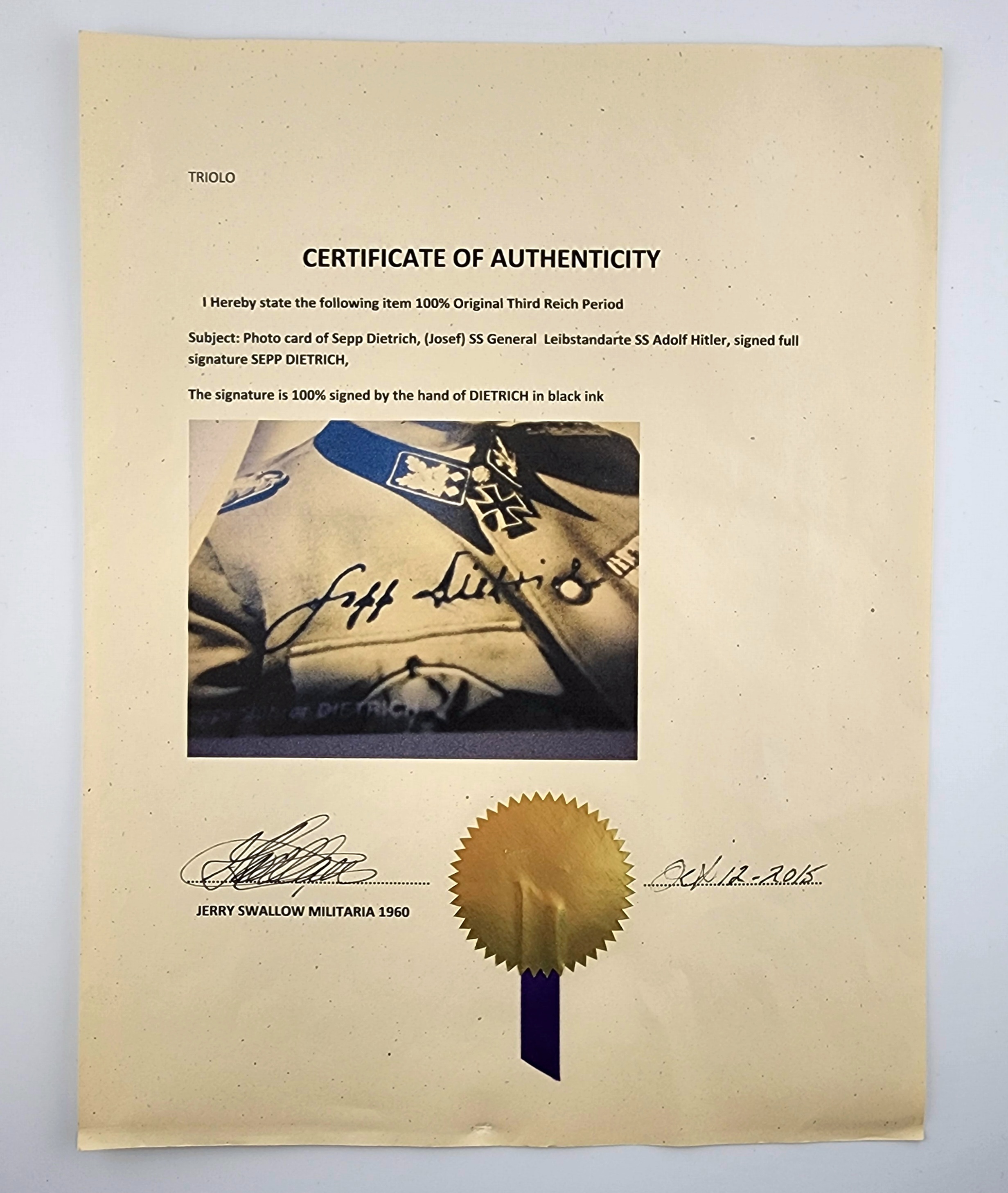Awards, Documents to SS - soldiers.
